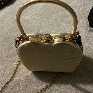 Small gold evening bag